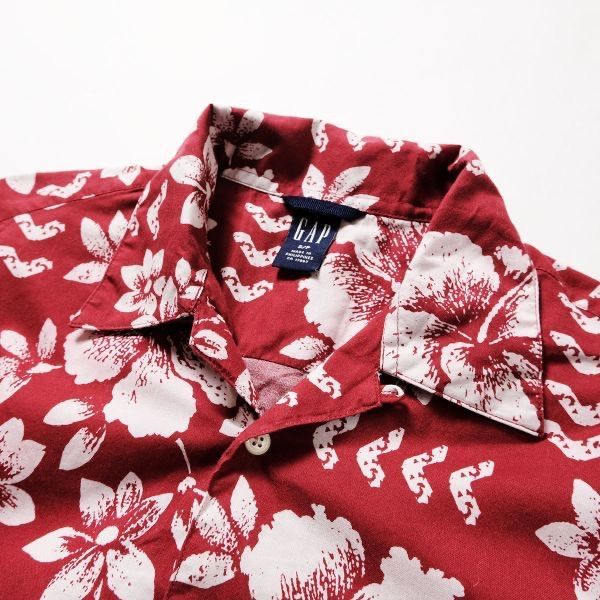 00's ギャップ GAP オープンカラー コットン アロハシャツ 半袖 (S