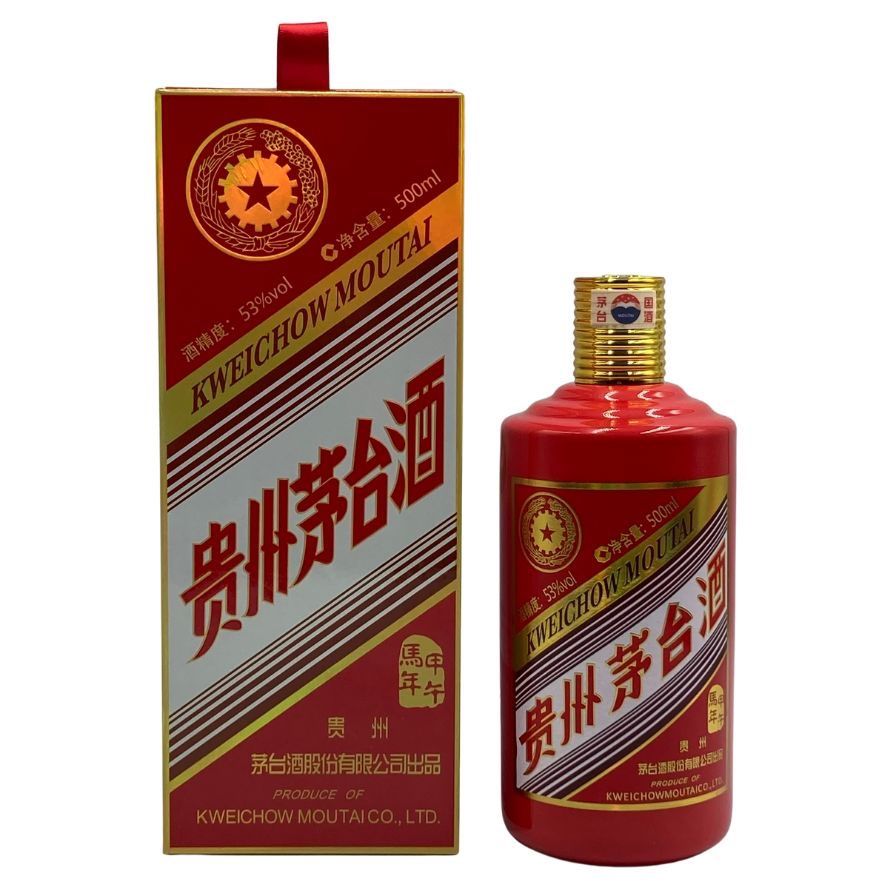 貴州茅台酒 マオタイ酒 五星麦 干支ボトル 馬年 2014 500ml O4