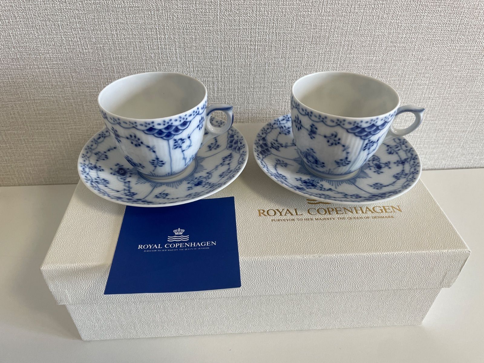 未使用品 ロイヤルコペンハーゲン ブルーフルーテッド 072 073ティー 