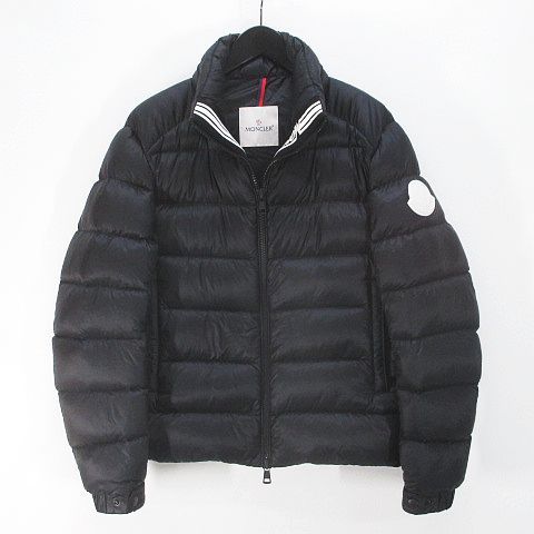 モンクレール MONCLER SOREILLER GIUBBOTTO F20911A20300 ダウンジャケット 1 黒系 ブラック ダブルジップ  ロゴ ポケット 収納フード - メルカリ