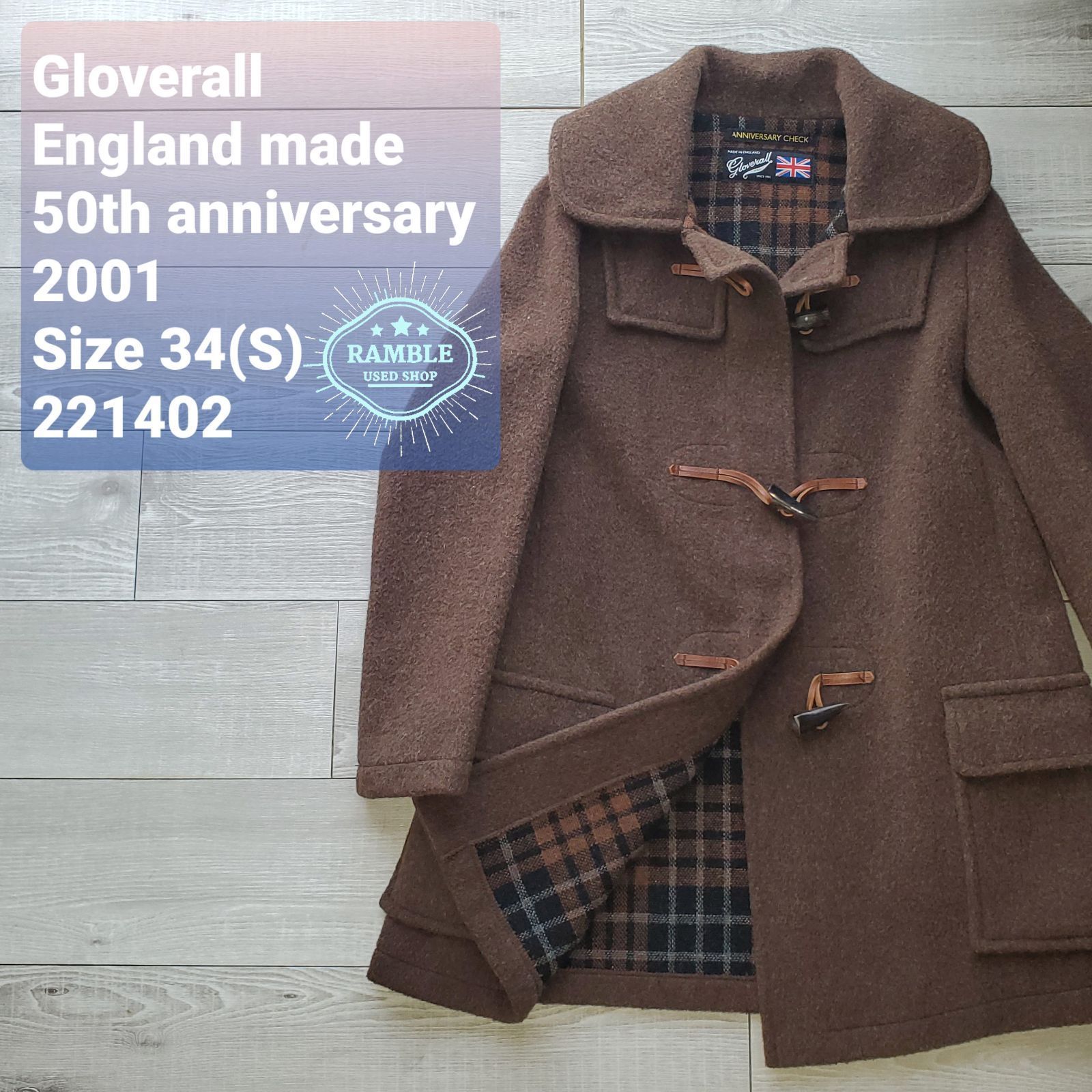 GLOVERALLグローバーオール□美品 英国製 50th Anniversary Check 限定