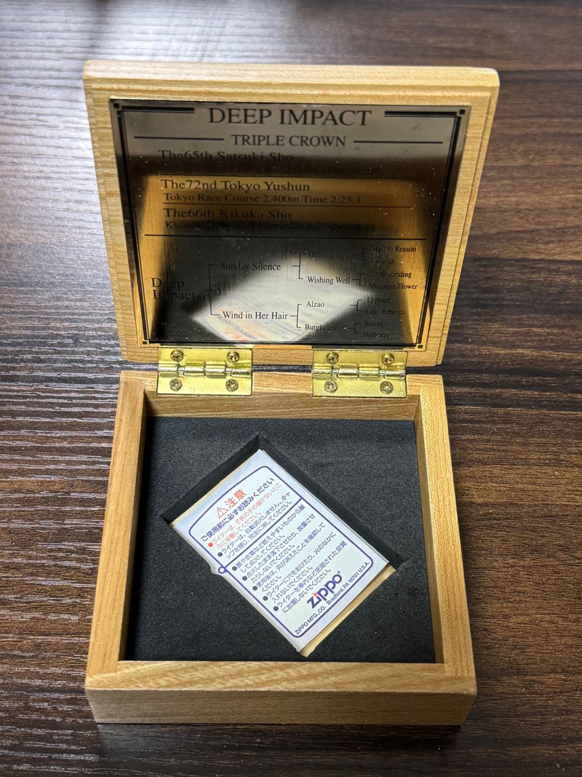 ZIPANG ディープインパクト三冠馬記念セット zippo TRIPLE CROWN HORSE ディープインパクト 2005年製 競馬 両面