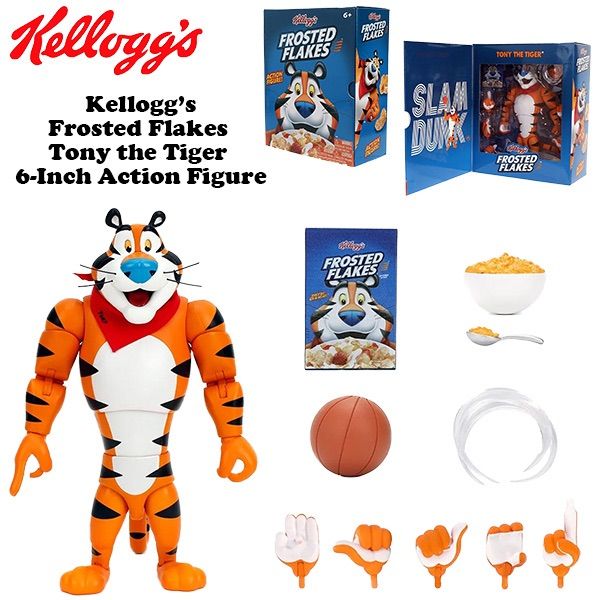90' Kelloggs 21\" Tony the Tiger トニーザタイガー Jada Toys Kellogg's Frosted Flakes Tony the Tiger 1/12 scale
