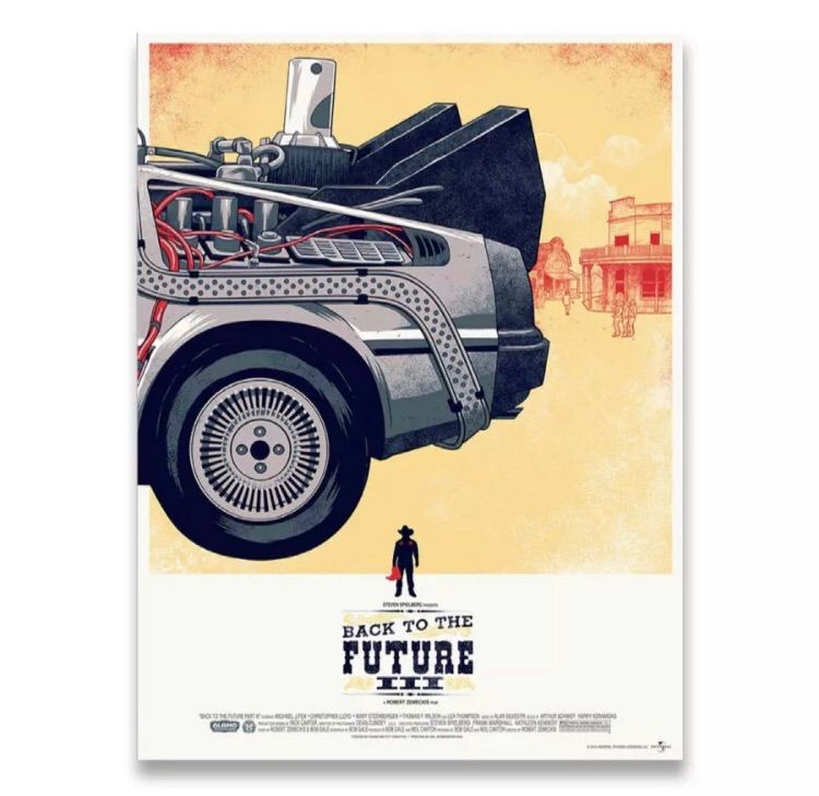 433A4 3枚 バック・トゥ・ザ・フューチャー 映画 ポスター デロリアン 