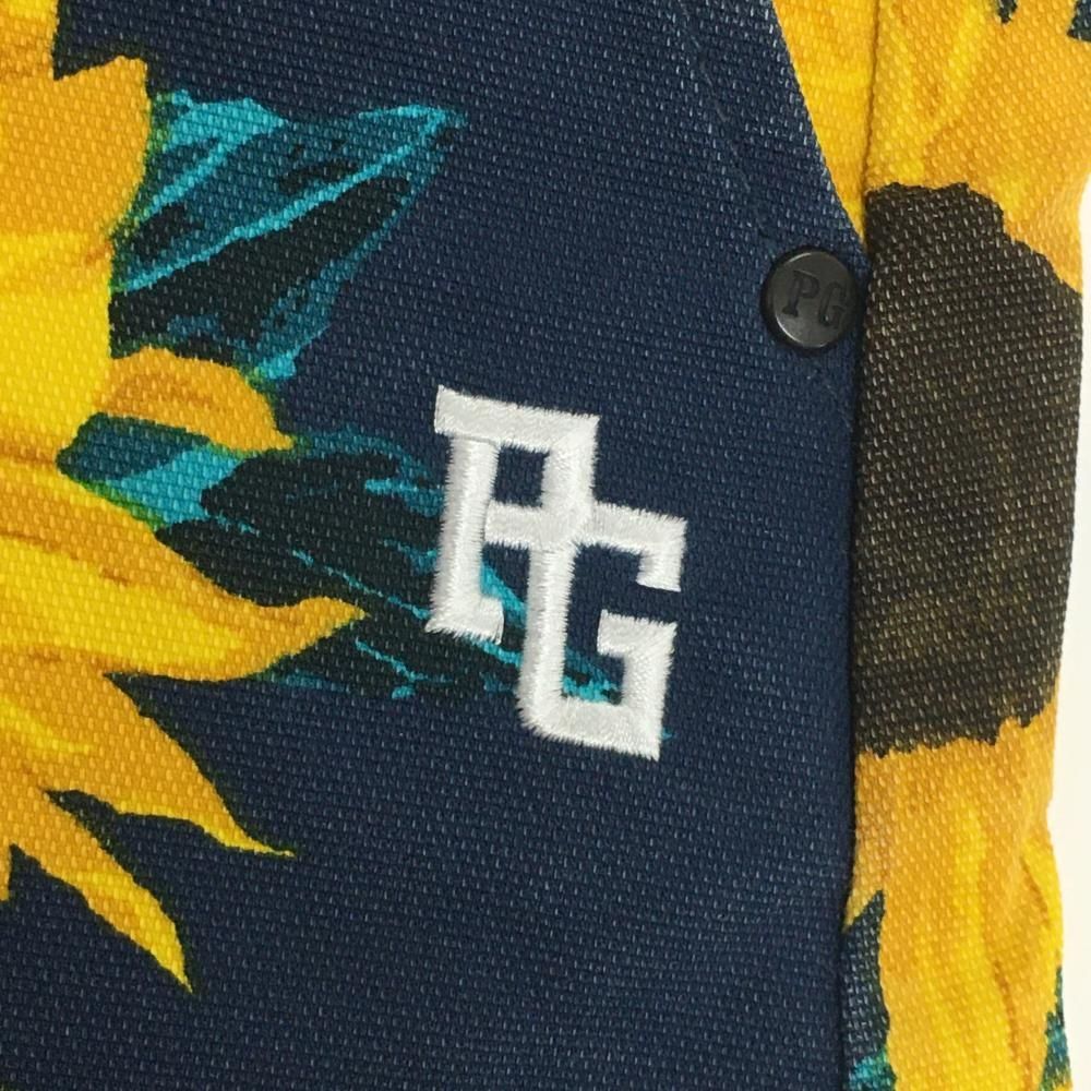 パーリーゲイツ スカート ネイビー×イエロー ひまわり柄 30周年