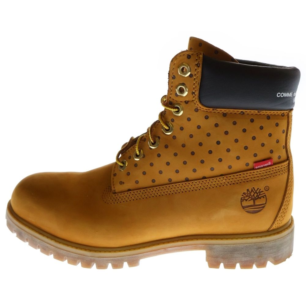 シュプリーム　コムデギャルソン　ティンバーランド　6インチブーツ　ブラック Supreme シュプリーム×Timberlandティンバーランド×COMME des GARCONS SHIRTコムデギャルソンシャツコラボ  15-16 6-inch Premium Waterproof Boot 6インチ ウォータープルーフブーツ 9M ブラック メンズ中古 |