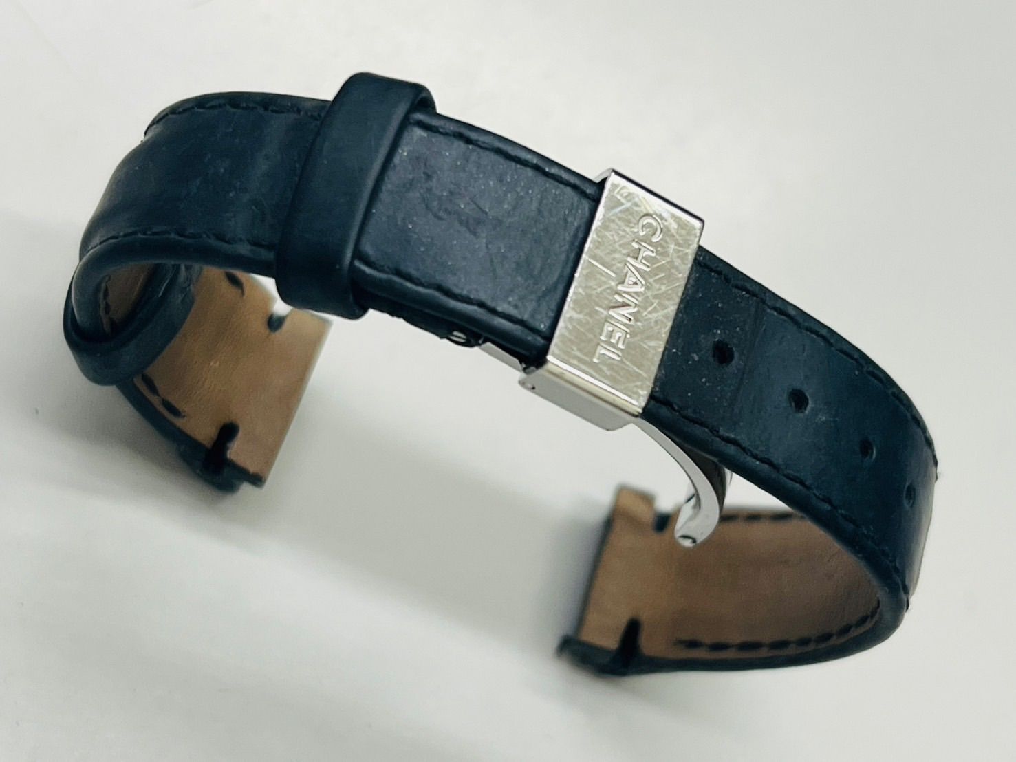 シャネルJ12 純正革ベルト用バックル