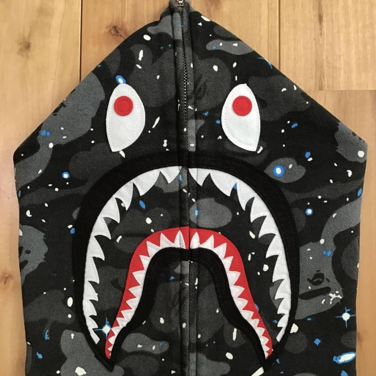 ☆XL☆ 蓄光 Space camo シャーク パーカー shark full zip hoodie a 