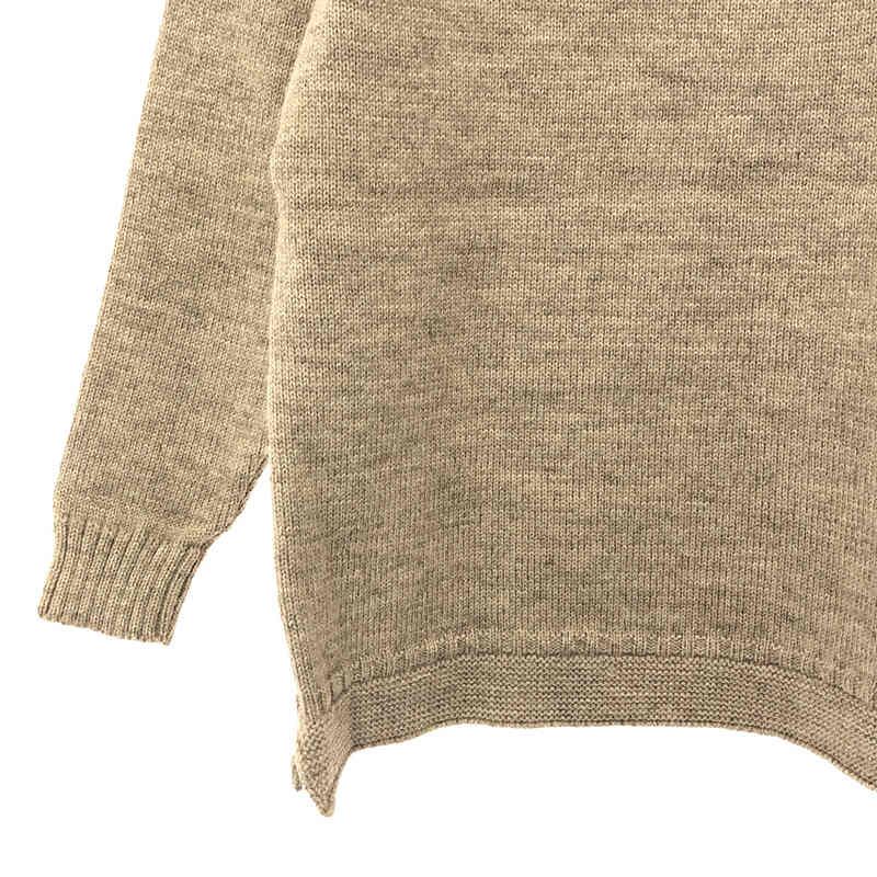 【美品】  Alderney / アルダニー | モックネック ウールニット プルオーバー | F | グレー系 | レディース 美品】 Alderney / アルダニー | モックネック ウールニット