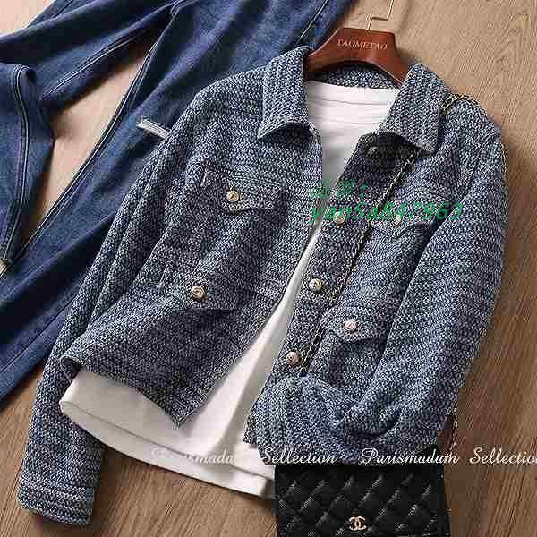 ショートジャケット デニム素材 カジュアルジャケット 金ボタン ジージャン 長袖 細く見える通勤通学20代30代40代50代60代 襟付き SからXL yan5a847963