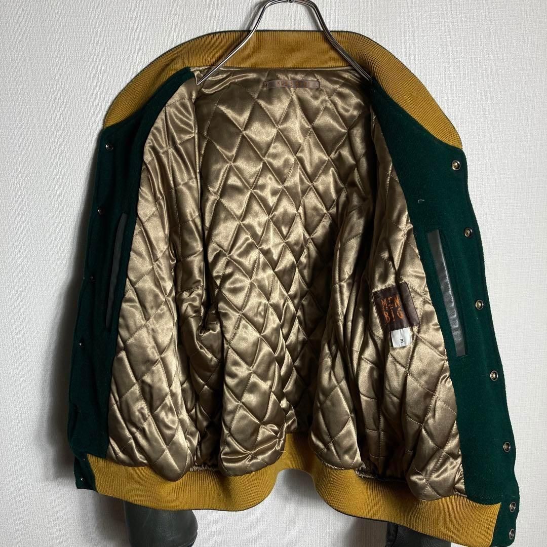 80s当時モノ】メンズビギ アーチロゴ本革スタジアムジャンパー 入手