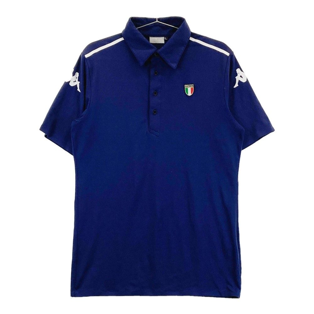 サイズ：L KAPPA GOLF カッパゴルフ 半袖ポロシャツ ネイビー系
