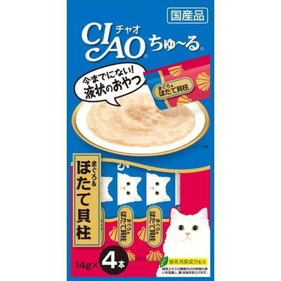 いなば CIAO ちゅーる まぐろ＆ほたて貝柱 14g×4本入り 1ケース48袋