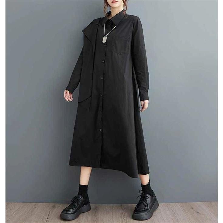 シャツワンピース レディース シャツ ワンピース アシンメトリー