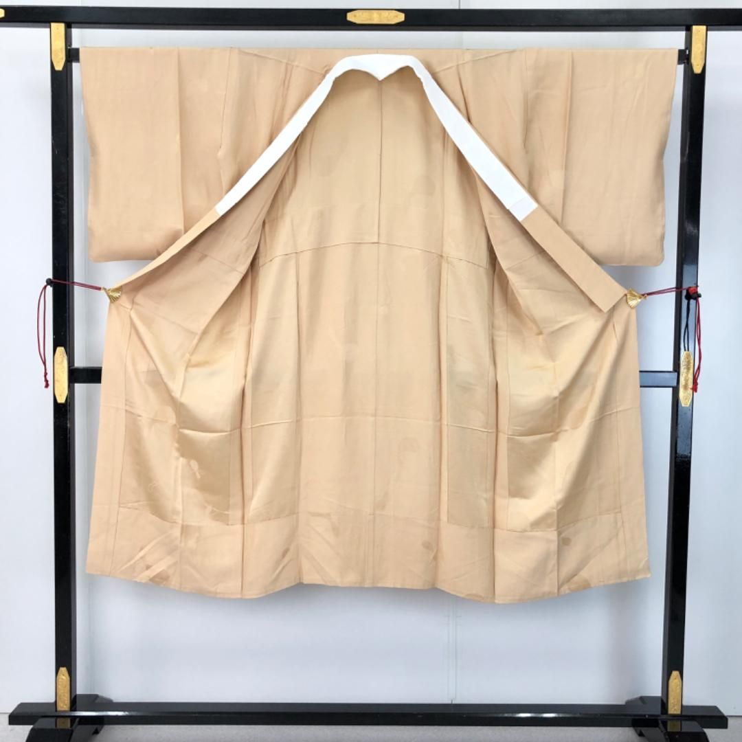 長襦袢 単衣 瓢箪 薄山吹鼠色 半衿付 J-342