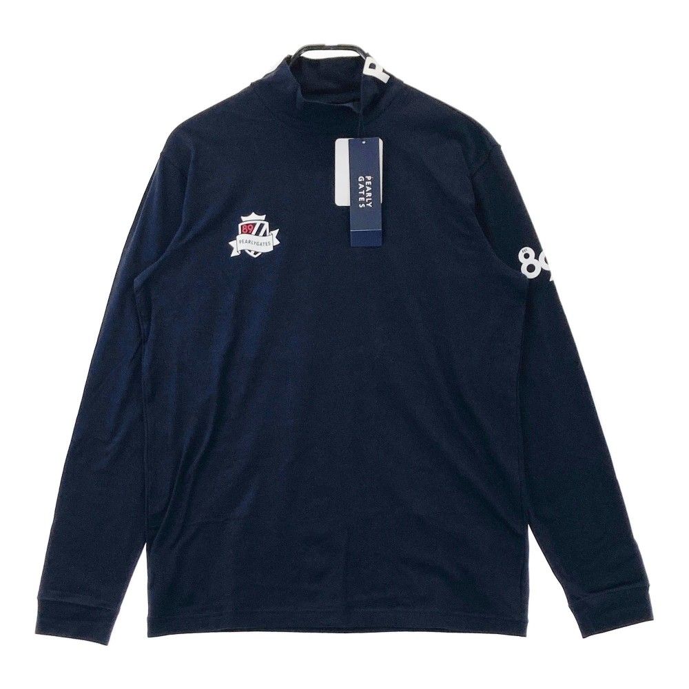 サイズ：6 PEARLY GATES パーリーゲイツ 2022年モデル ハイネック 長袖Tシャツ  ネイビー系 [240101255049]# ゴルフウェア メンズ ストスト