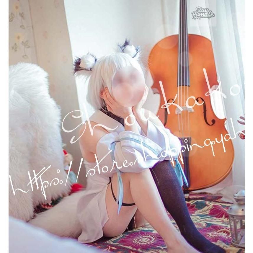 バーチャルYouTuber風 彩虹社 VTuber 白上 フブキ コスプレ衣装 ウィッグcos靴 cosplay ハロウィン 変装 仮装 コスチューム 学園祭 文化祭