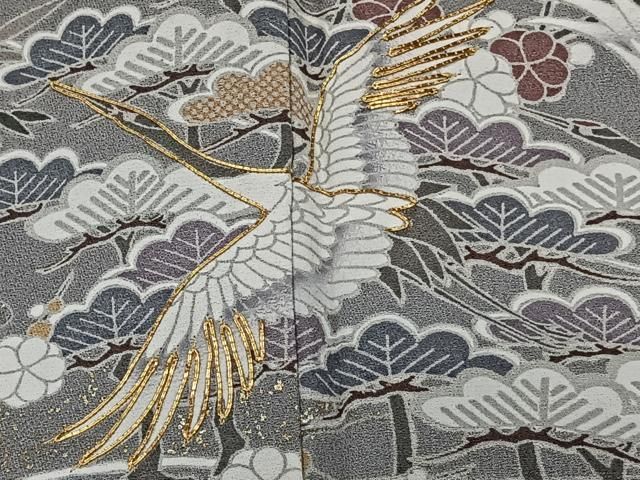 振袖 豪華 刺繍 金駒 紋意匠 鶴 身丈172cm 撥水加工済