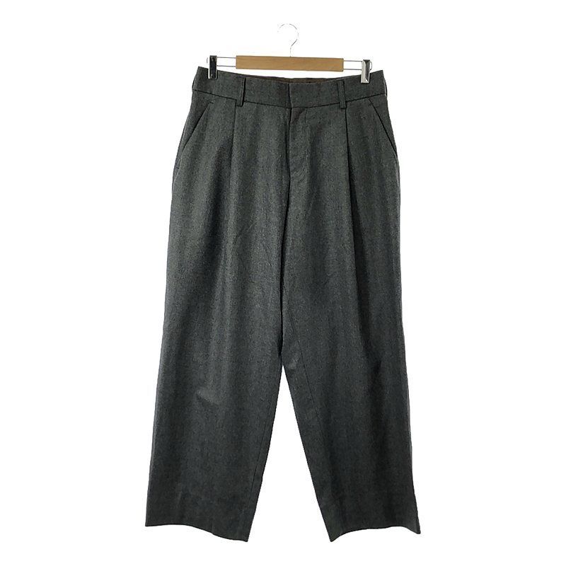 kolor / カラー | 2/60 フランネル ワイドトラウザーズ / タック