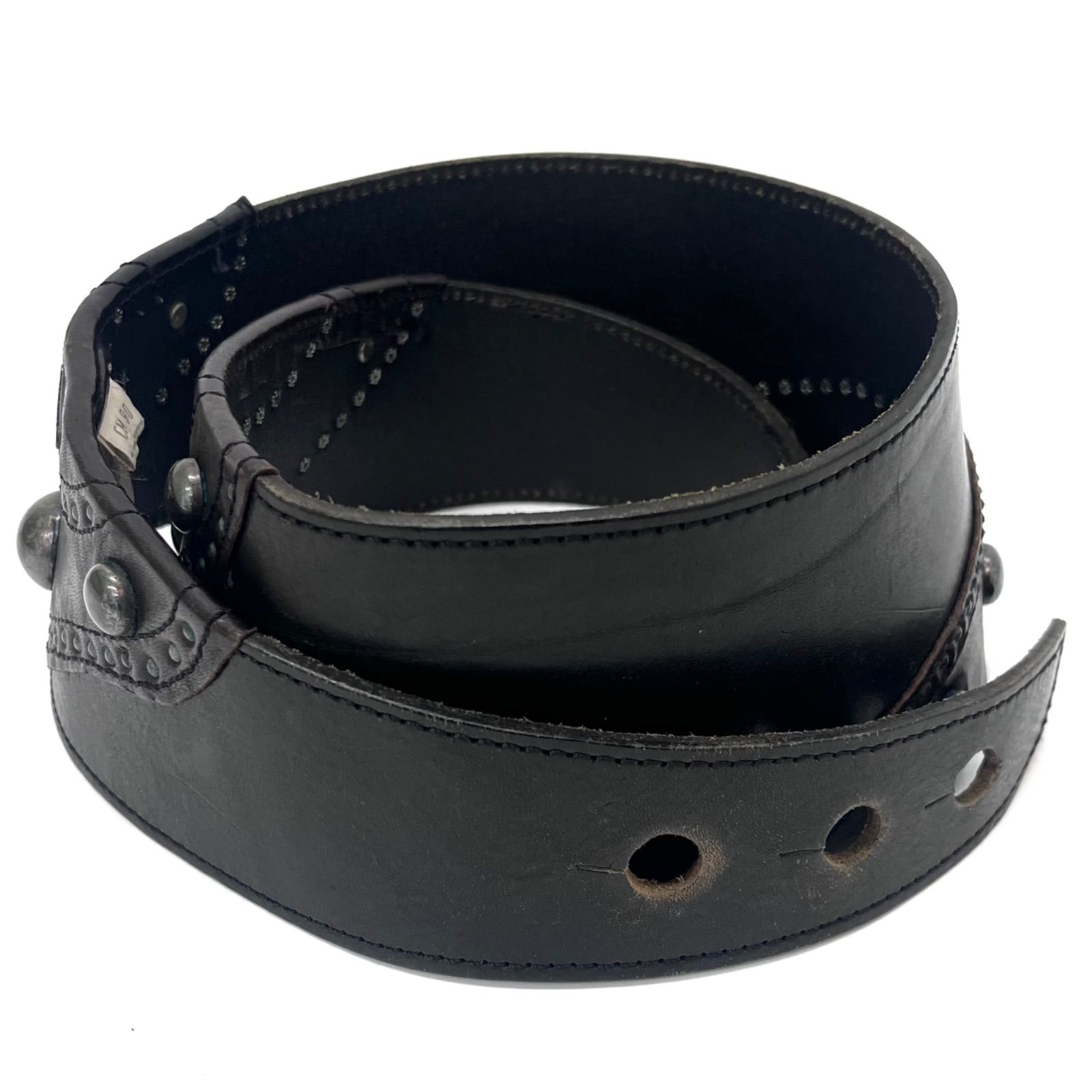 ◇DIESEL◇ディーゼル ベルト レザー スタッズ ダークブラウン