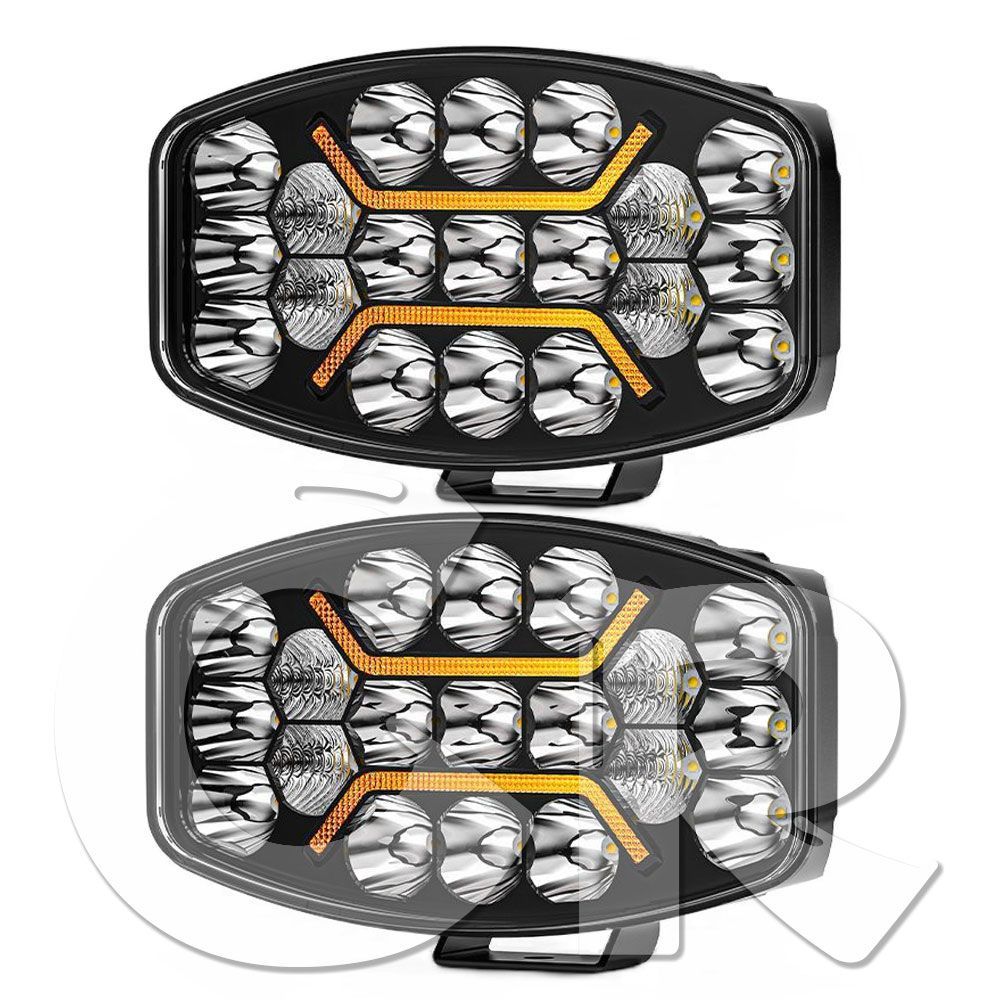 送料無料○ 10インチ 作業灯 LED ワークライト 広角ライト スポットライト DRL 45W 7600LM ホワイト アンバー ジープ SUV  大型車 汎用 2個 - メルカリ