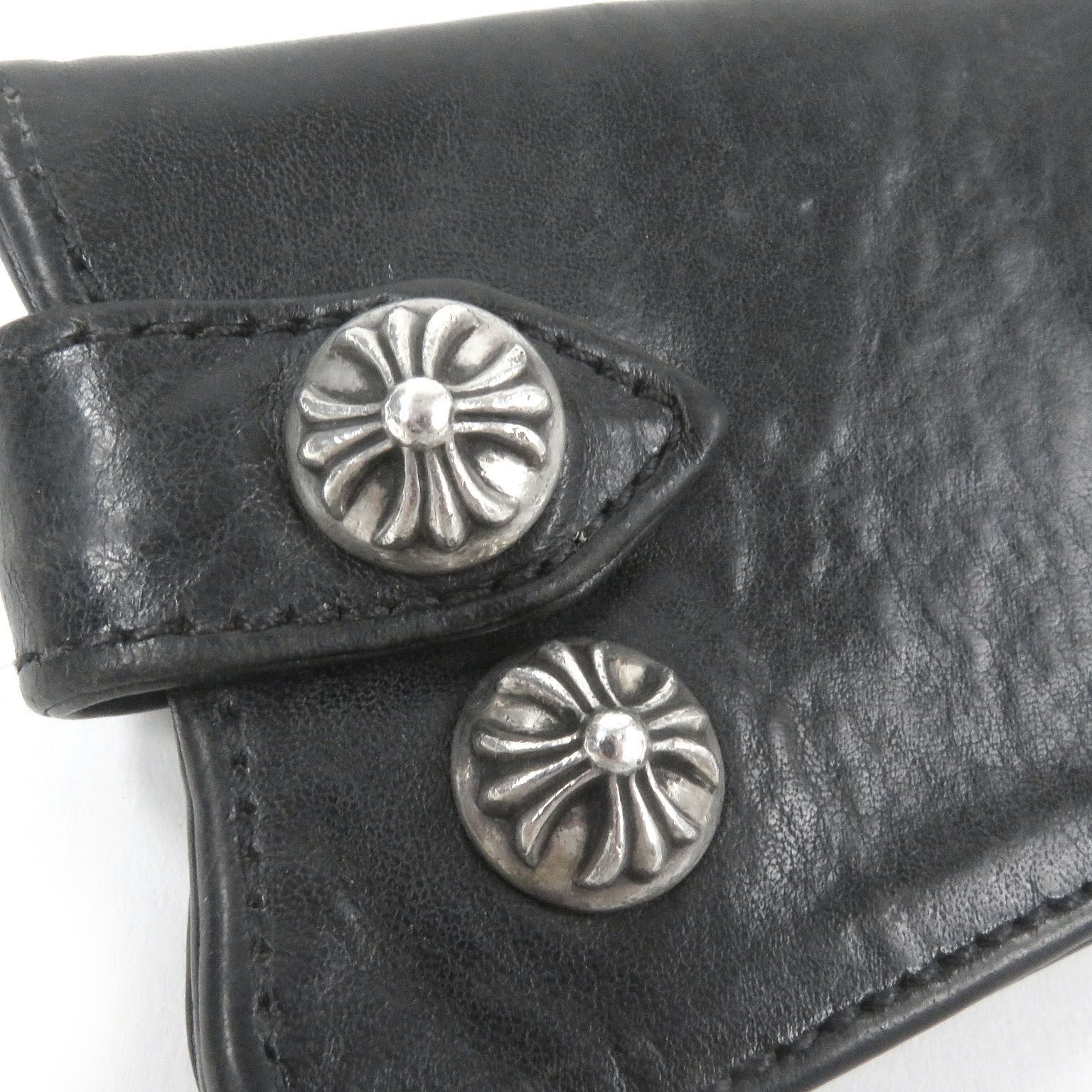 美品□CHROME HEARTS クロムハーツ ヘビーレザー クロスボール