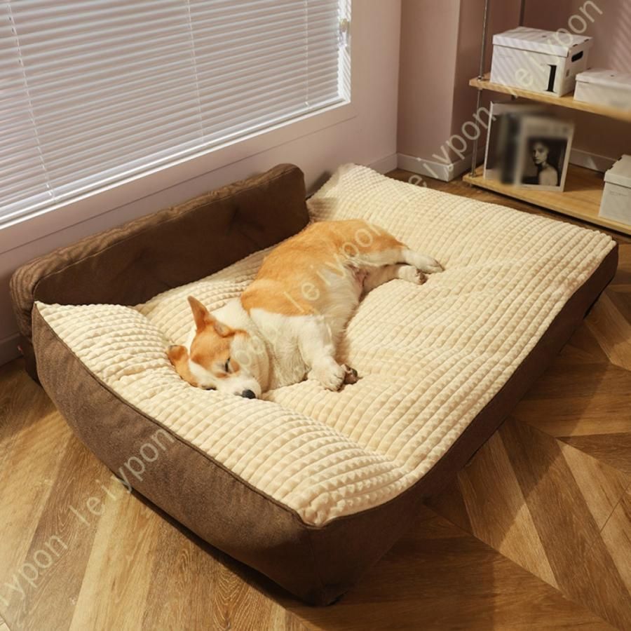 ペットベッド 猫 大型犬 通年タイプ 犬用ベッド 寝床 おしゃれ 洗える 柔らかい ふわふわ うさぎ 小動物用 2way ペット用ベッド オールシーズン 丈夫