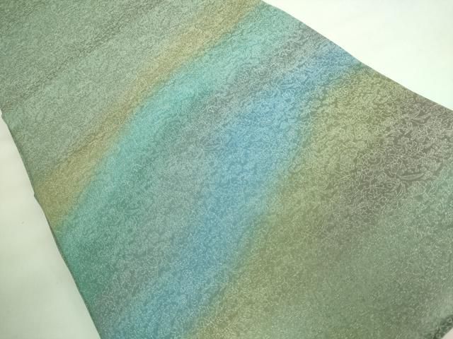 平和屋着物□極上 久保田一竹 幻の辻が花 太鼓柄袋帯 草花地紋 金通し  