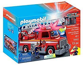 【中古】(未使用･未開封品)PLAYMOBIL (プレイモービル) レスキューはしご車 消防車 Rescue Ladder Unit 5682 [並行輸入品]