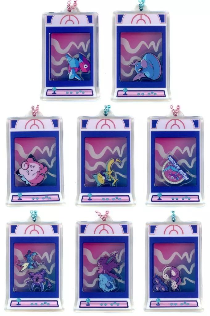 ポケモンセンター　アクリルキーホルダー Night Arcade 全種 中古】キーホルダー 全8種セット 「ポケットモンスター Night