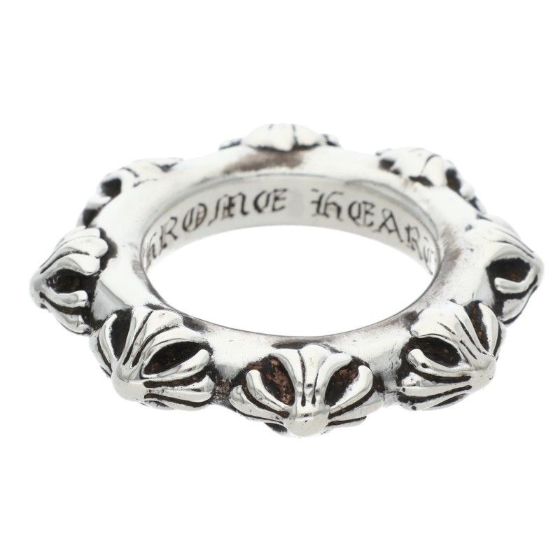 クロムハーツ CROSS BAND クロスバンド シルバーリング メンズ 9号