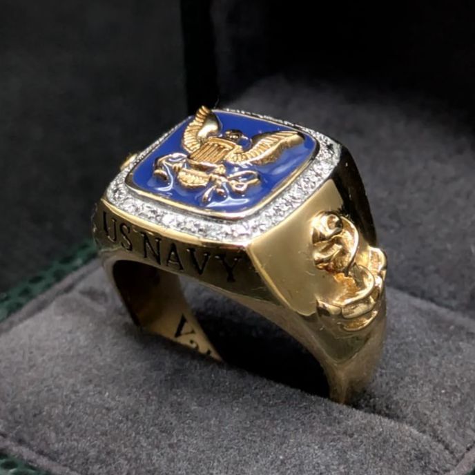 ダンベリーミント アメリカ海軍 US Navy ミリタリーリング 14K メッキ ダンベリーミント アメリカ海軍 US Navy ミリタリーリング 14K