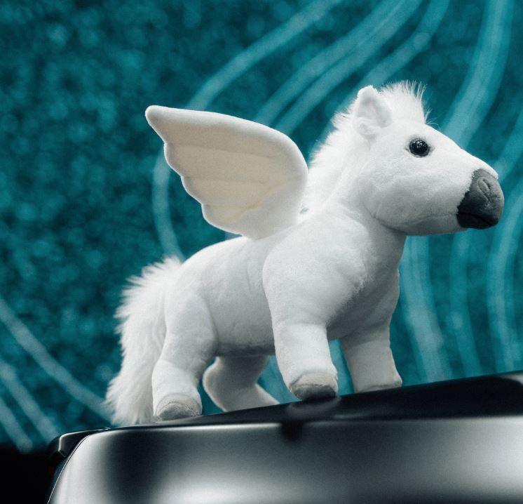 BWM純正 ペガサス (ソフトトイ) グレーとホワイトの馬型ぬいぐるみ BMW