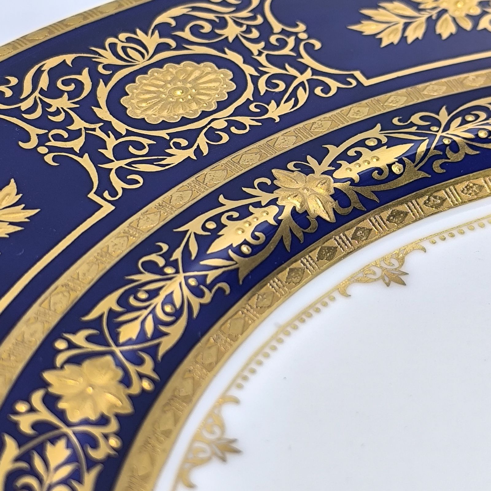 希少！ ミントン 27cm ディナープレート アーガイル コバルトブルー