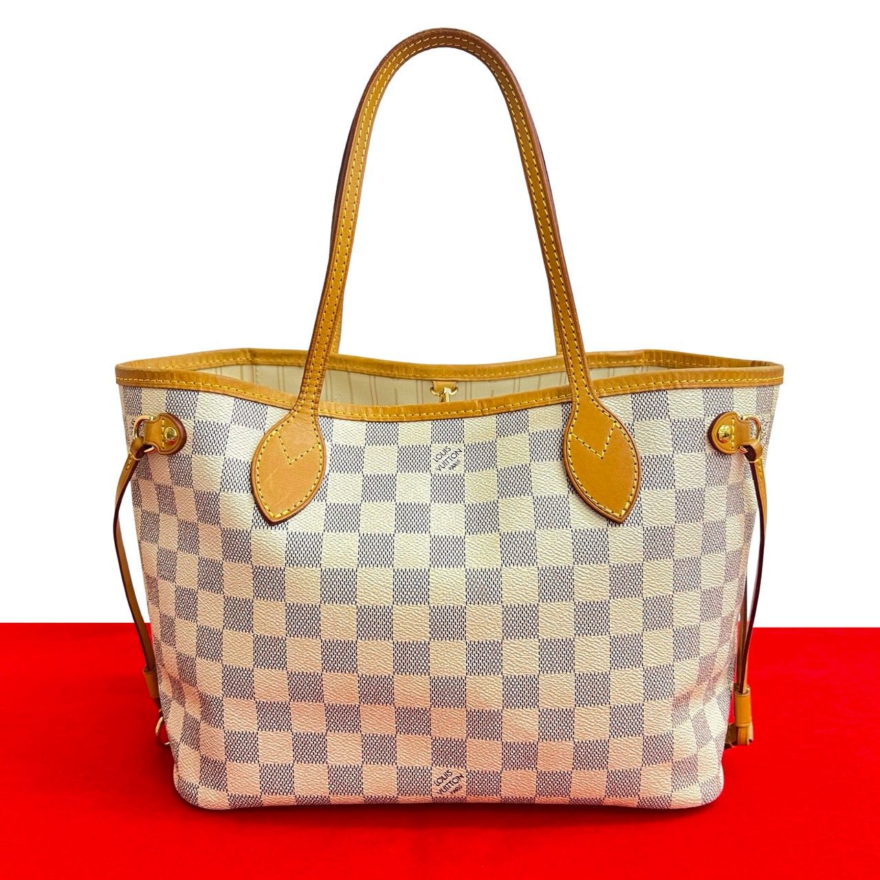 極 美品 LOUIS VUITTON ルイヴィトン ネヴァーフル PM ダミエ アズール