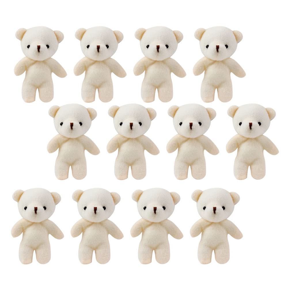 【特価商品】熊 人形 ミニ 小さい クマ 花束 ブーケ用オーナメント テディベア ミニドール 12個 卒業 バレンタインデー 誕生日 EXCEART ウェディング ぬいぐるみ 装飾品 ベージュ
