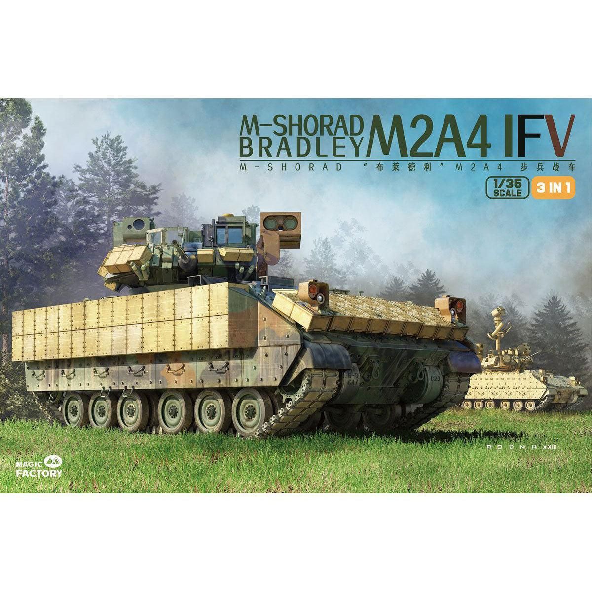Magic Factory 1 35 M2A4 ブラッドレー 歩兵戦闘車 w M-SHORAD 機動短距離防空 システム 3 in 1 スケールモデル ミリタリープラモデル 模型