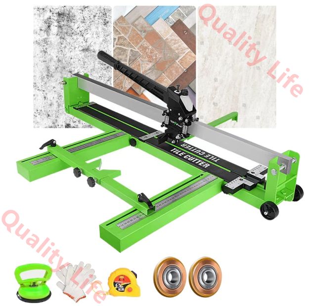 タイルカッター 800MM 手動タイル切断機 赤外線ガイドレール 磁器タイルカッター タイルカッティングマシン 精密切断磁器セラミック床タイル用 高精度 高効率 操作簡単 マシン 2カッターホイール ツールキット