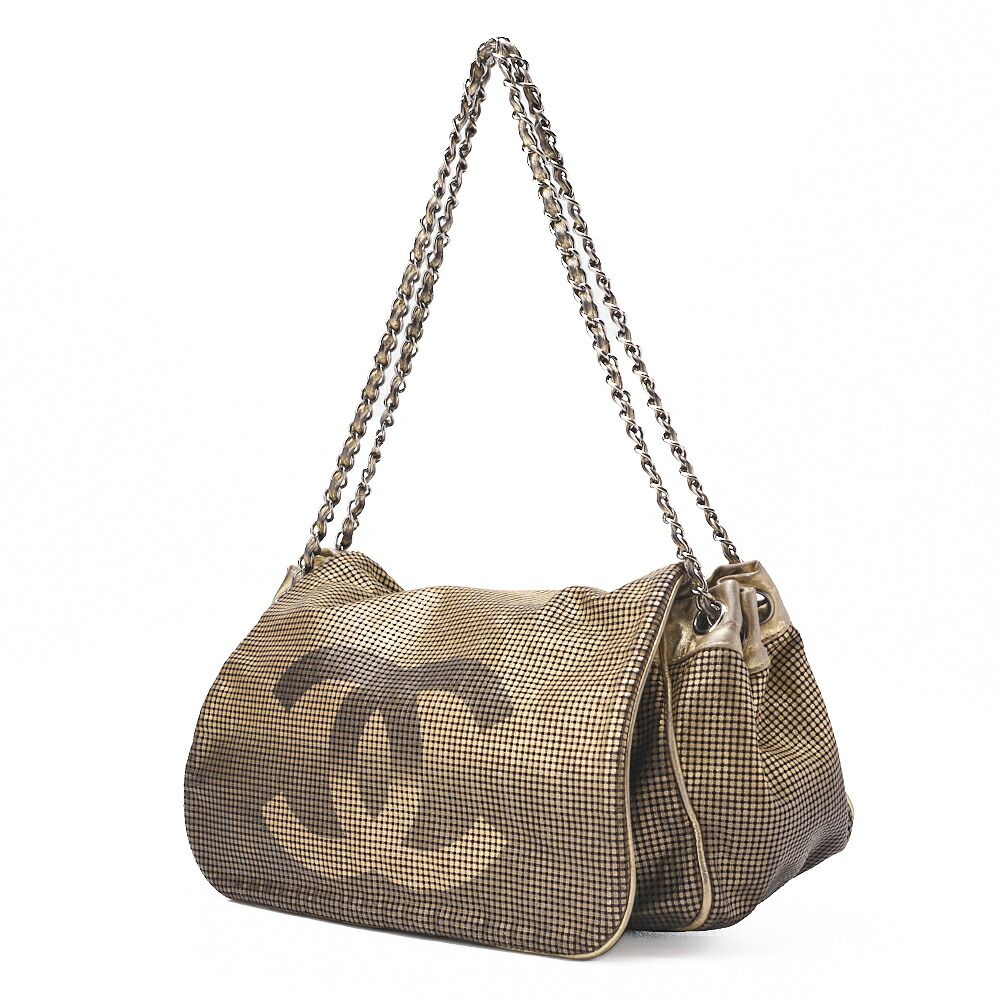 CHANEL シャネル ショルダーバッグ ココマーク フルフラップ レザー ゴールド シルバー金具 レディース バッグ