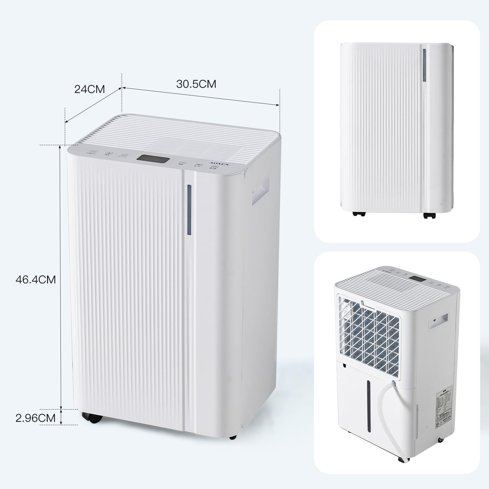 コンパクト 空気清浄 静音 衣類乾燥 タイマー付 湿気取り 梅雨対策 部屋干し カビ防止 除湿器 省エネ 大容量 洗面台 除湿量1日22L 木造20畳 鉄筋35畳 脱衣所 強力除湿 自動停止機能 コンプレッサー式 連続排水 除湿量アップ! 除湿機 チャ