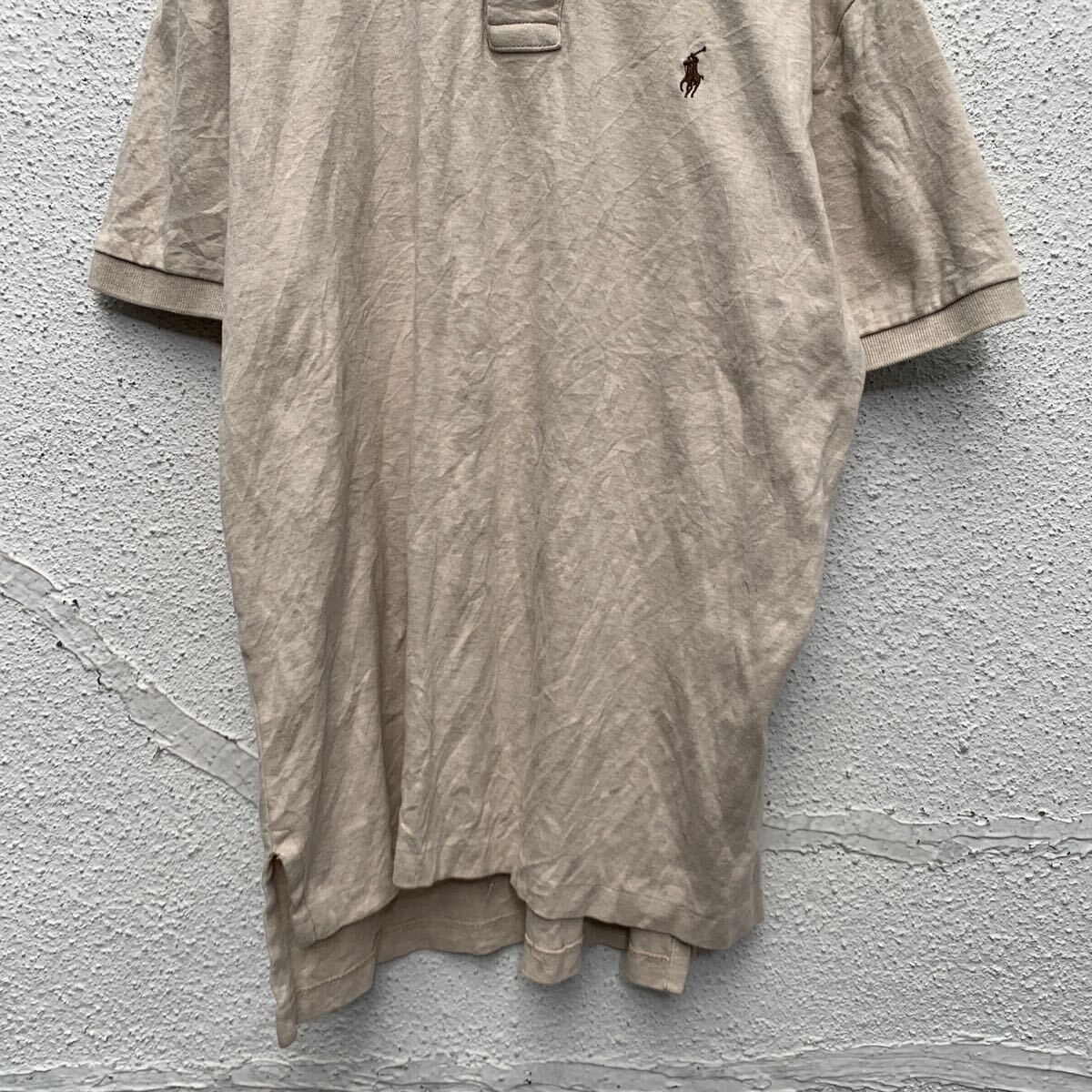 Polo Ralph Lauren 半袖 無地ポロシャツ L～ ベージュ ポロラルフ