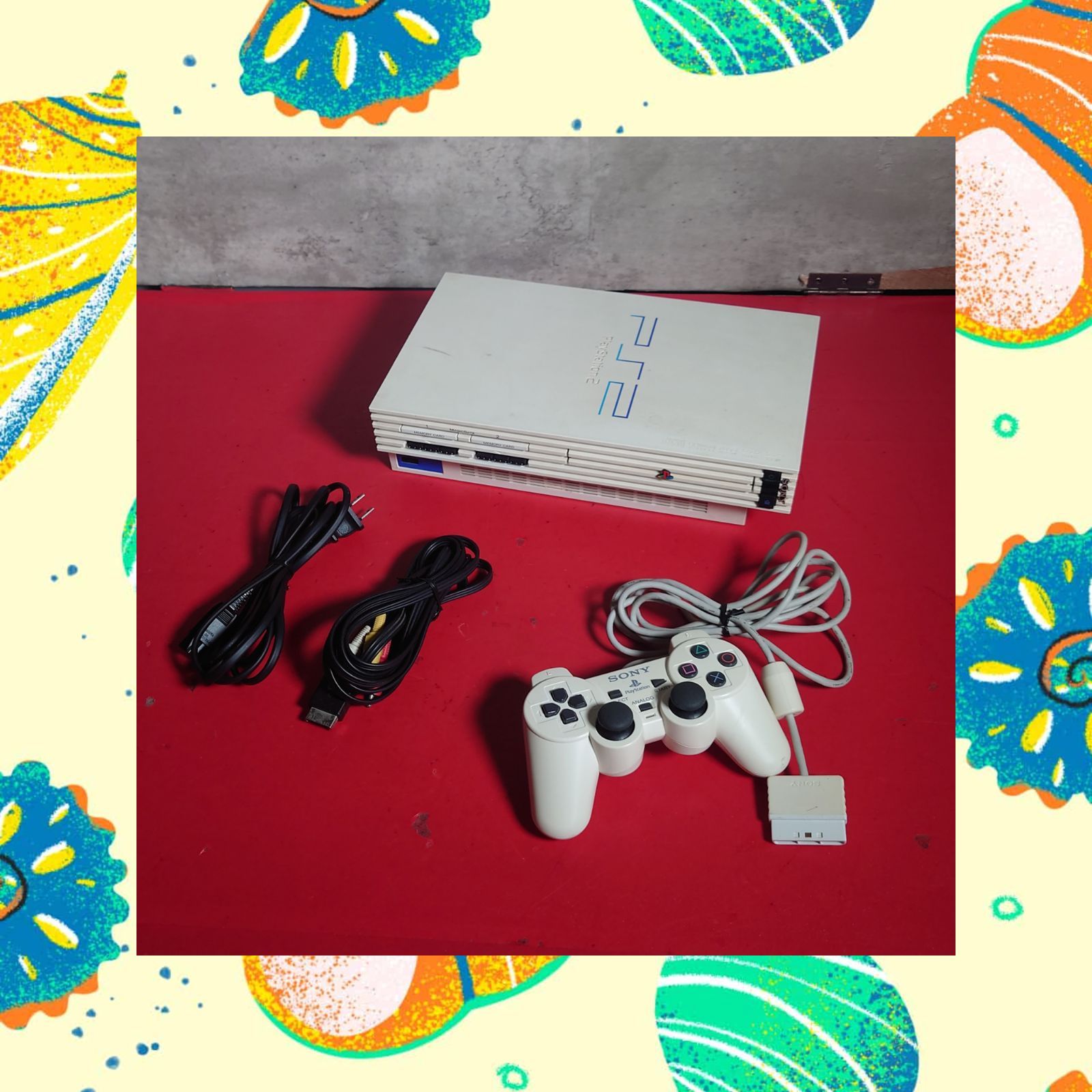 プレイステーション2本体 セラミックホワイト PS2ハード チャレンビー ゲーム機本体