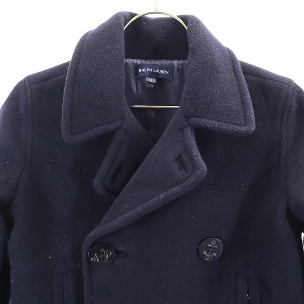 ラルフローレン ピーコート 130 ネイビー系 RALPH LAUREN キッズ 古着
