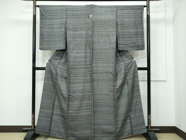 平和屋着物 上 インド アッサム 野蚕糸 手織 ムガシルク 霞文 CZAA3813s5