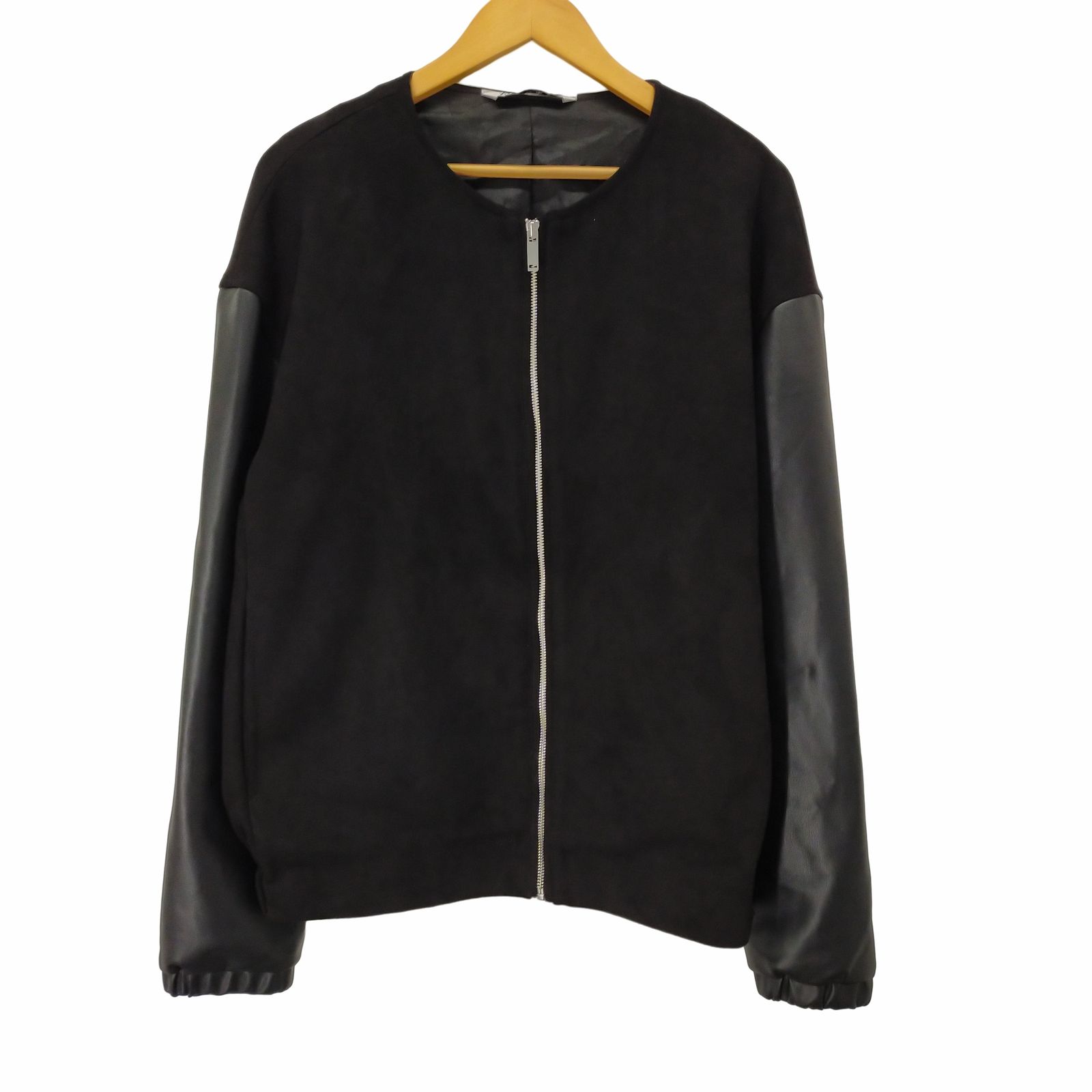 ザラ ZARA フェイクスエード コントラスト ジャケット メンズ