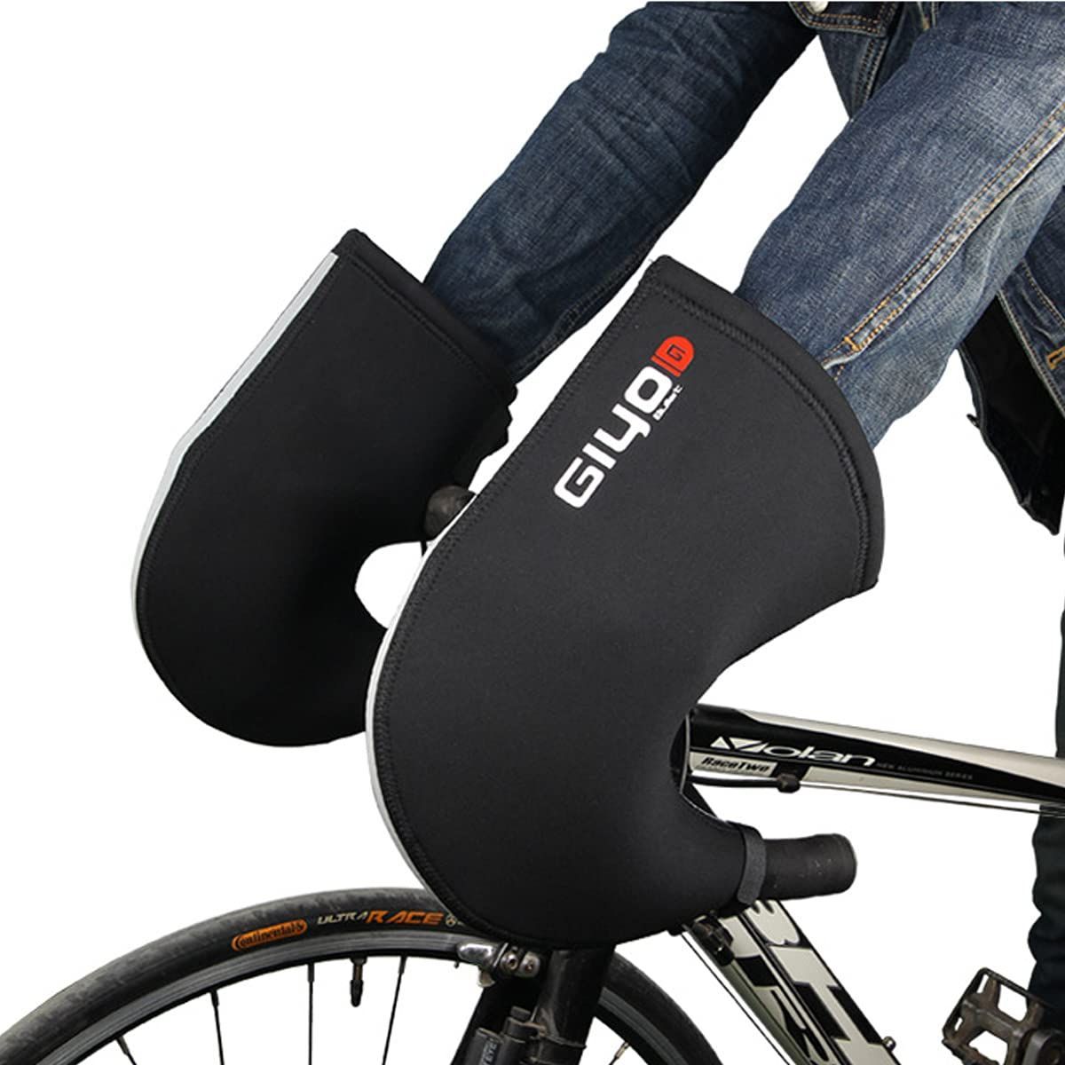 マウンテンバイク用 左右セットロードバイク用 冬用 手袋 Small サイクリング用 ハンドルウォーマー 防風 防水 防寒 ハンドルカバー バイク Aking