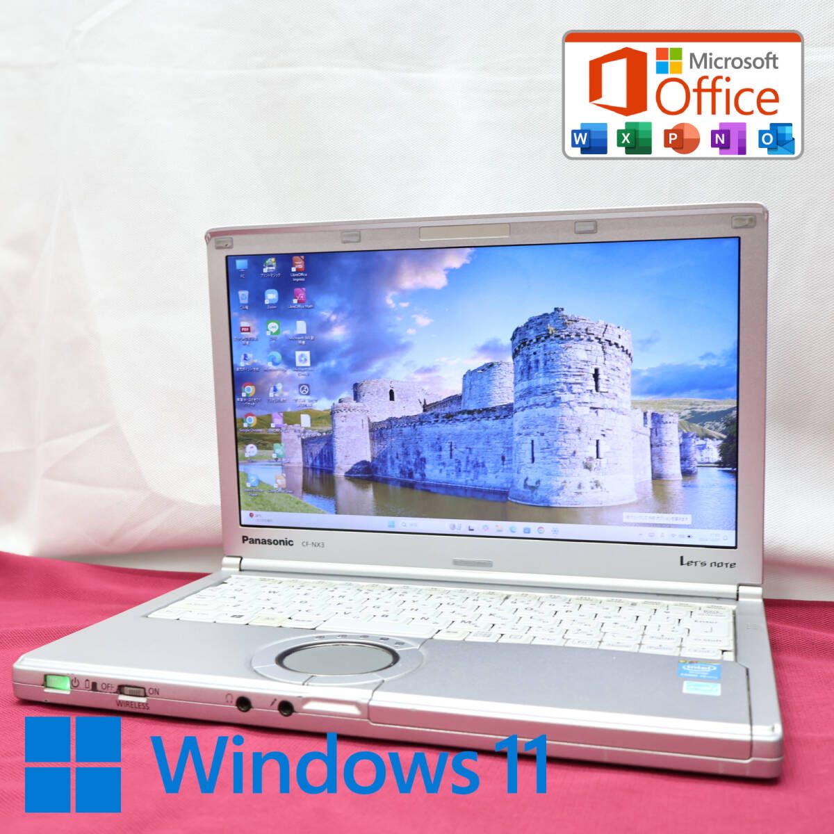 完動品 高性能4世代i5！320GBCF-NX3 Core i5-4300U Bluetooth 高解像度 Win11 MS Office 中古品 ノートPCP78999