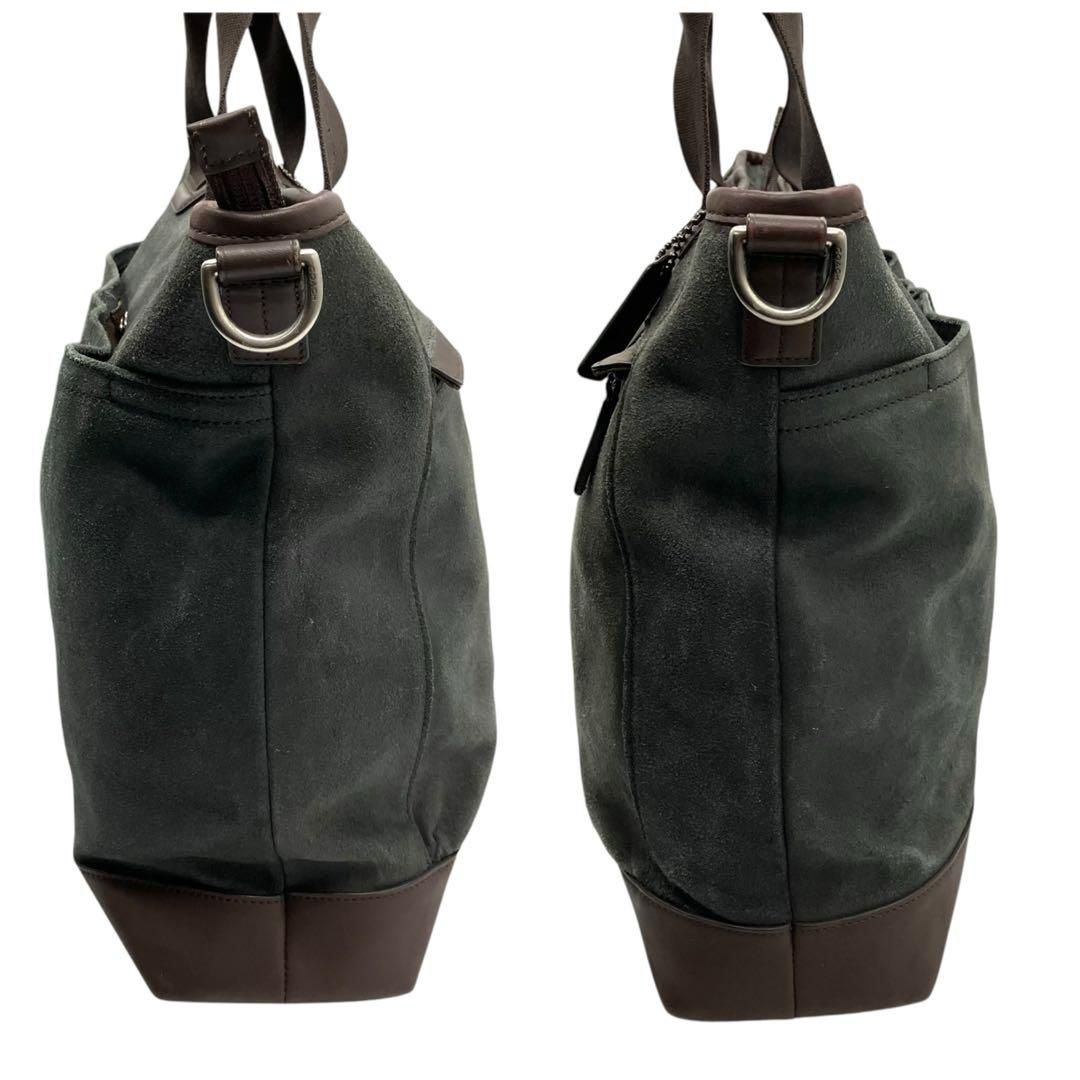 良品 1961 COACH ビジネスバッグ 2way スエード レザー カーキ 良品 1961 COACH ビジネスバッグ 2way スエード レザー カーキ