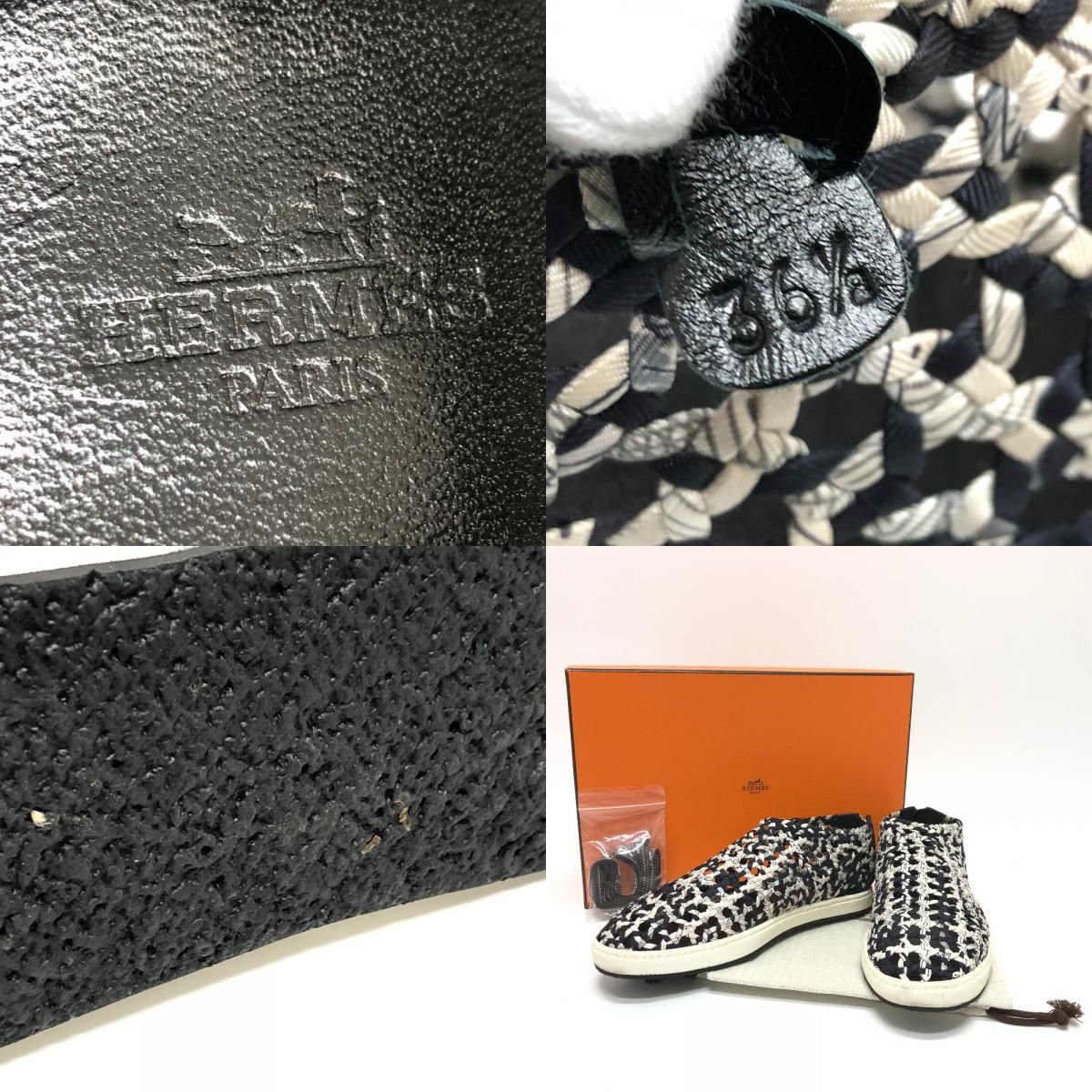 エルメス メッシュ スリッポン ローカット スニーカー シルク レザー HERMES エルメス スニーカー スリッポン メッシュ シルク