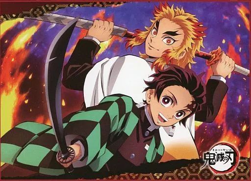 中古】ブランケット 竈門炭治郎＆煉獄杏寿郎 プレミアムビッグ 